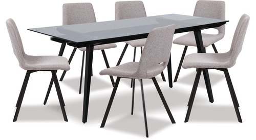 Monti Dining Table & Pepper Chairs x 6 Monti Dining Table & Pepper Chairs x 6